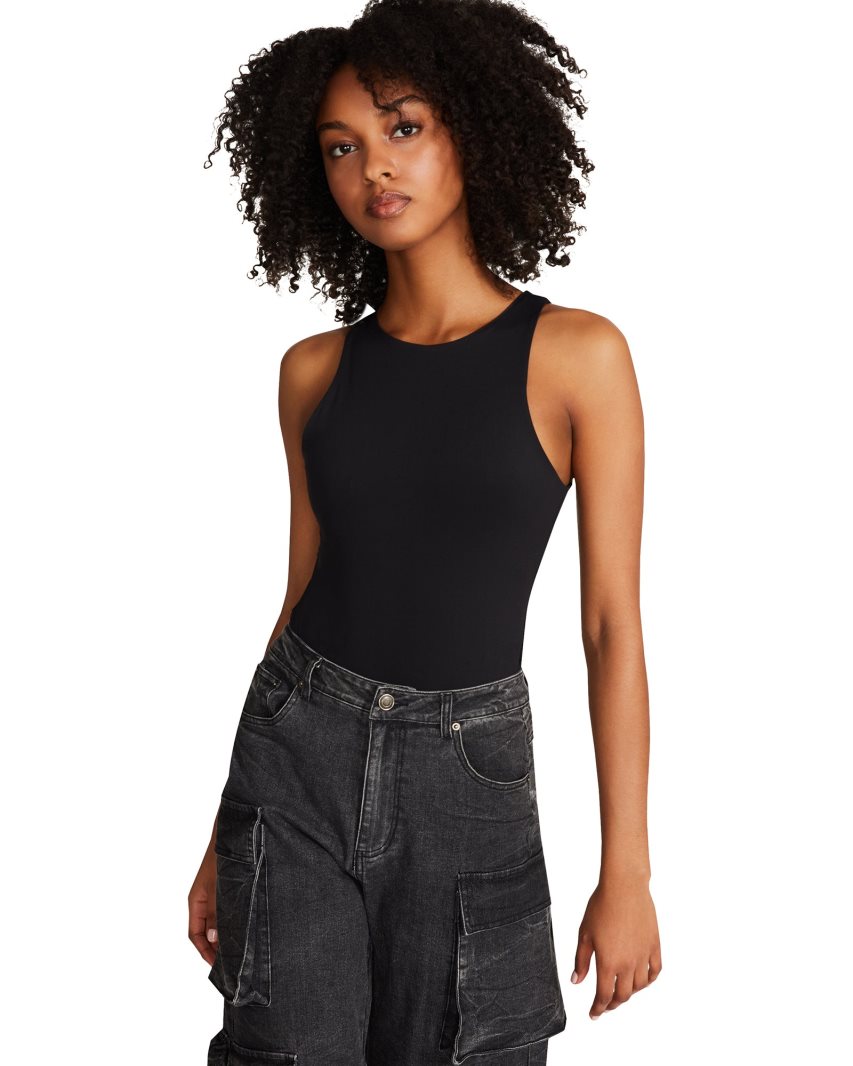 Black Steve Madden Nico Women's Tanks | PH 1605JSC